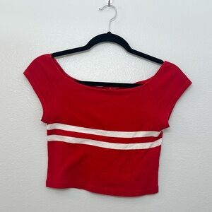 Brandy Melville Off The Shoulder Top Red Size S
